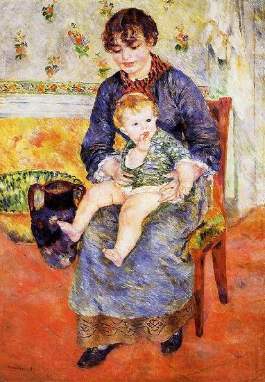 Pierre Auguste Renoir Mere et enfant Spain oil painting art